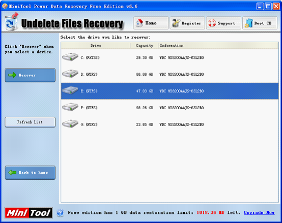 XP disk data recovery1