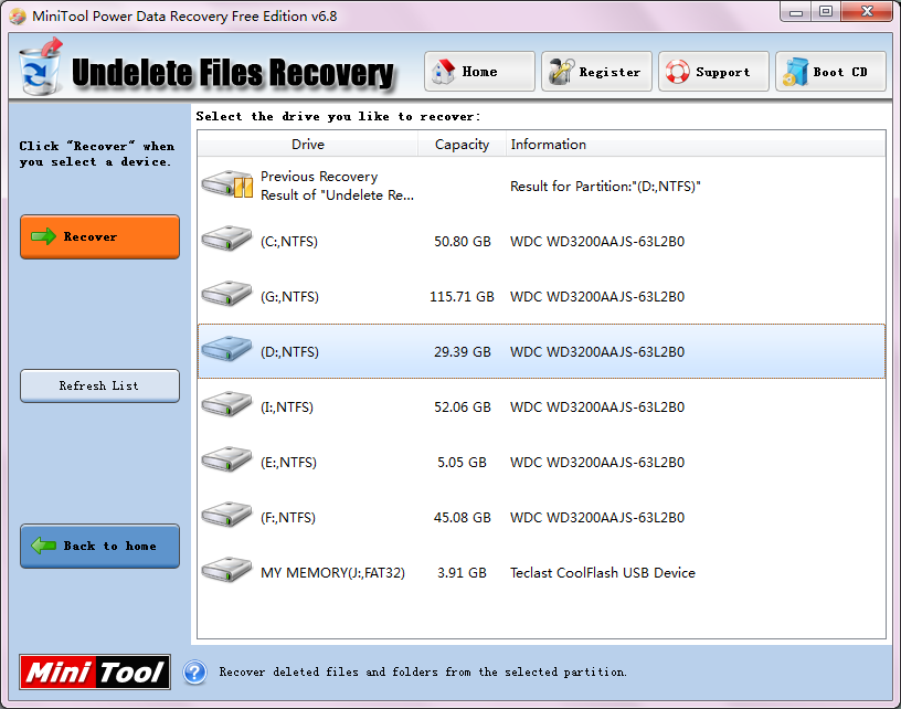 Recover lost partition data1