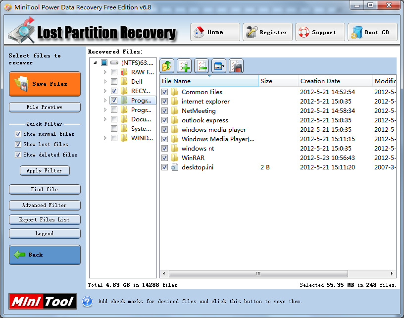 Lost partition data recovery3