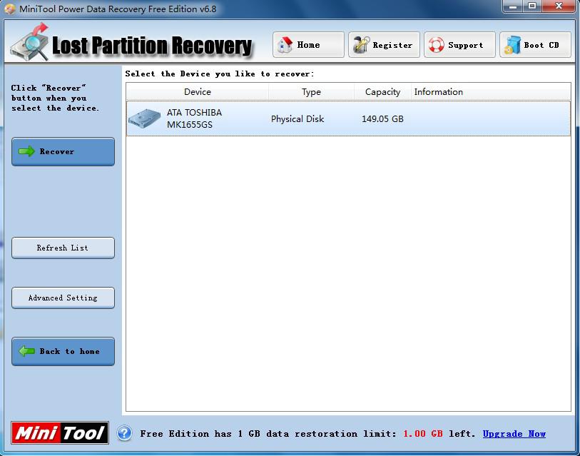 Disk data recovery Windows 71