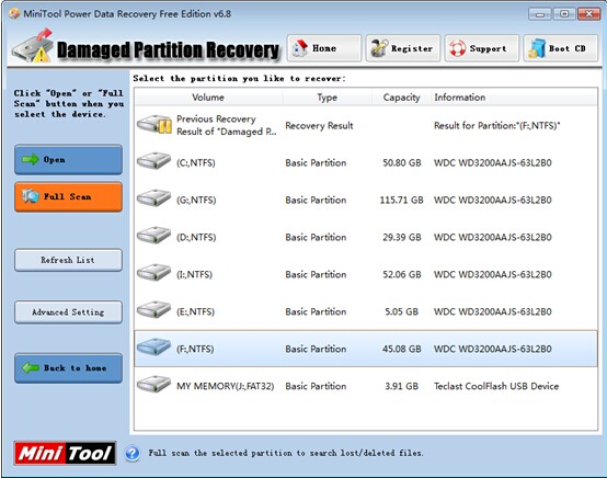 Scan-formatted-partition