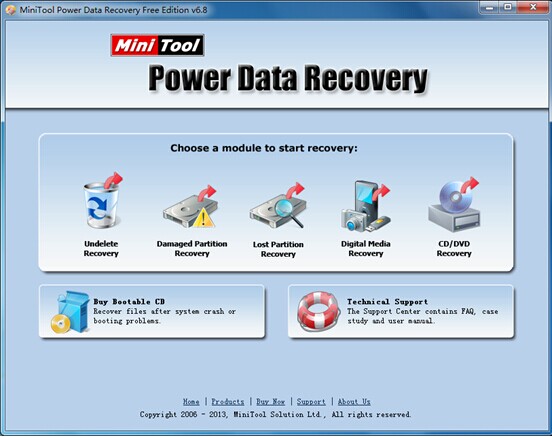 Welcome-interface-of-free-hard-disk-data-recovery-software