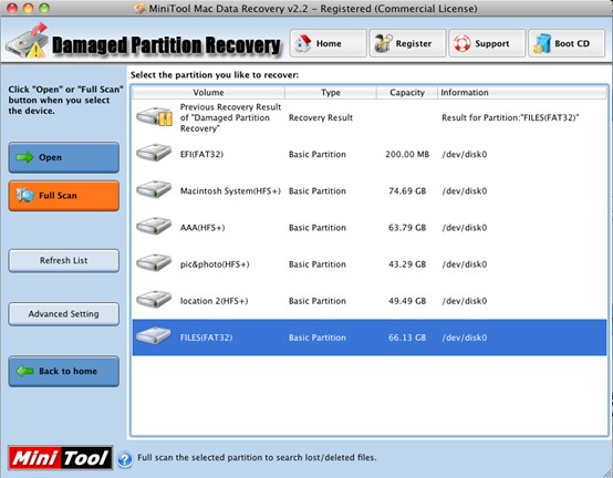 Full-scan-damaged-partition