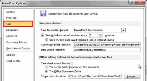 Recover PowerPoint presentation file-2