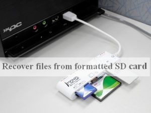 recover sd card after format